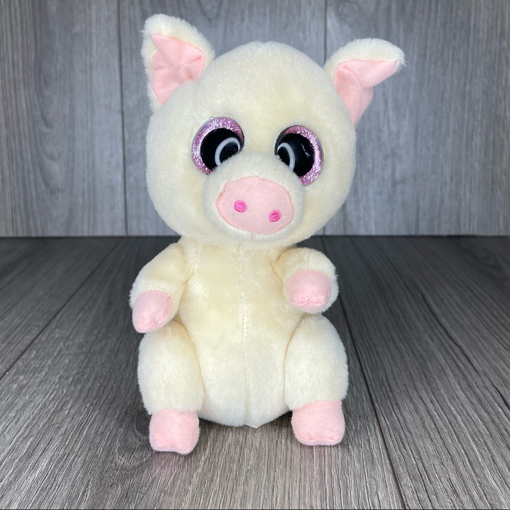 TY Beanie Boos Piggley - Pig Stuffed Animal- Cute Plush with Sparkly Eyes
